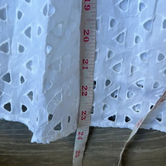 NEW Rebecca Minkoff White Celestine Eyelet Ruffle Top - Picture 9 of 9